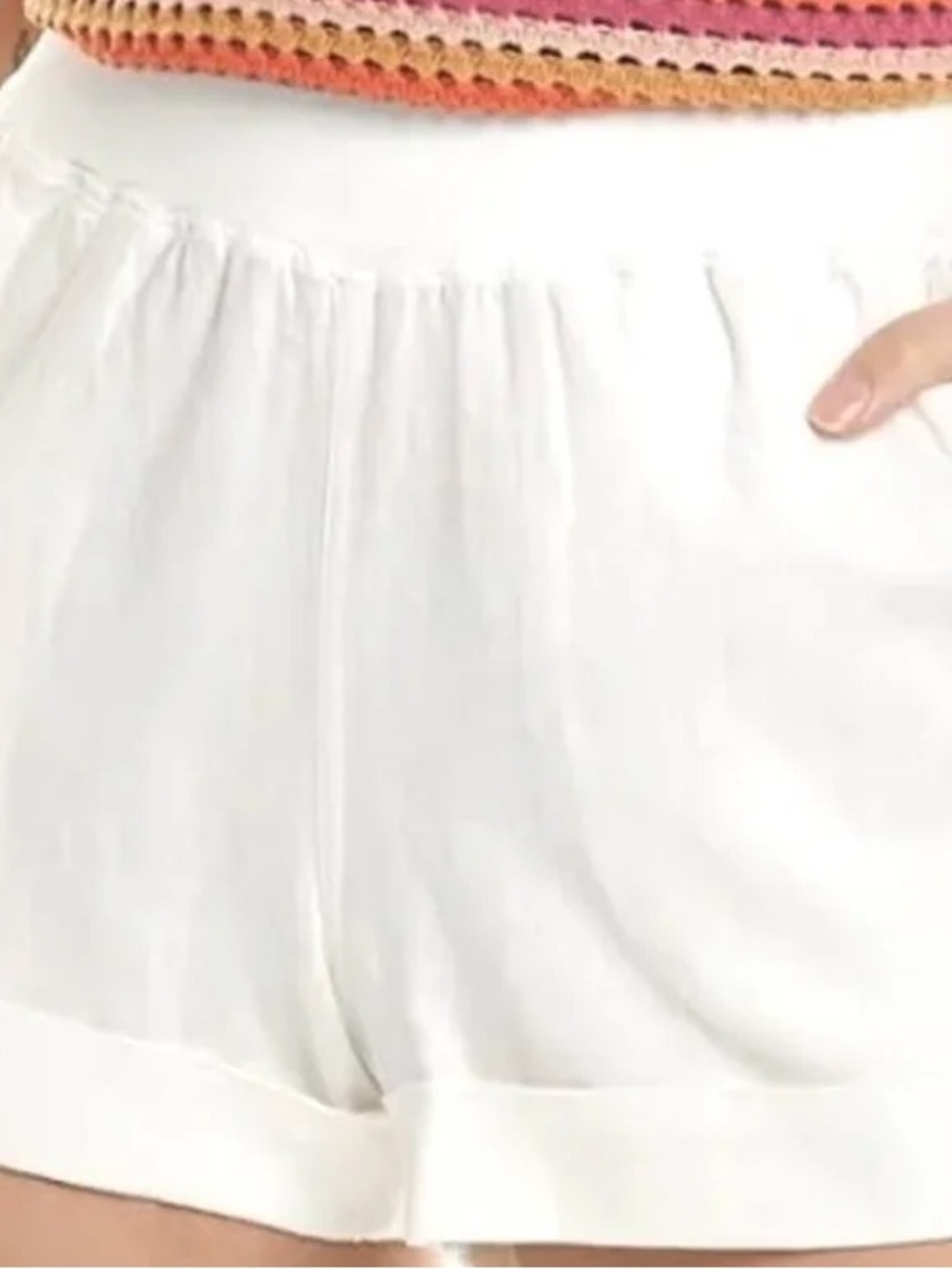 Faherty White Arlie Day Shorts
